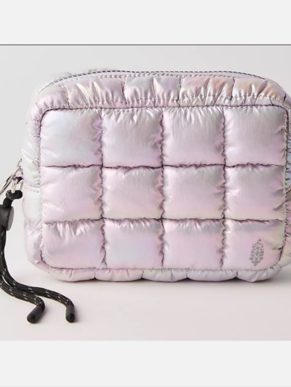 Free People Quilted Mini Pouch Limited Edition Iridescent
